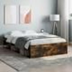 vidaXL Cadre de lit sans matelas chêne fumé 120x200 cm - 120 x 200 cm