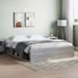 vidaXL Cadre de lit sans matelas sonoma gris 140x200 cm - 140 x 200 cm