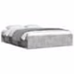 vidaXL Cadre de lit sans matelas gris béton 150x200 cm - 150 x 200 cm