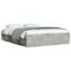 vidaXL Cadre de lit sans matelas gris béton 150x200 cm - 150 x 200 cm