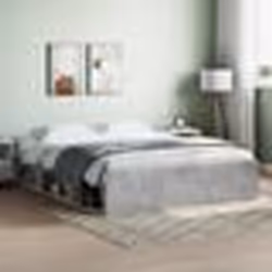 vidaXL Cadre de lit sans matelas gris béton 160x200 cm - 160 x 200 cm