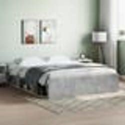 vidaXL Cadre de lit sans matelas gris béton 160x200 cm - 160 x 200 cm