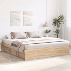 Description générale Prenez la voie moderne vers votre chambre à coucher avec ce cadre de lit ! Il sera un supplément pratiqu ...