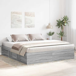 Vidaxl - Cadre de lit sonoma gris 200x200 cm