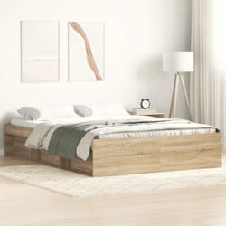 Vidaxl - Cadre de lit chêne sonoma 120x190 cm petit double