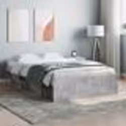 vidaXL Cadre de lit sans matelas gris béton 120x190 cm - 120 x 190 cm