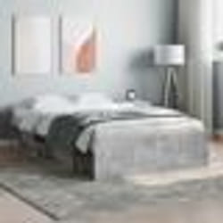 vidaXL Cadre de lit sans matelas gris béton 120x190 cm - 120 x 190 cm