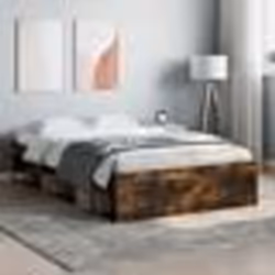 vidaXL Cadre de lit sans matelas chêne fumé 120x190 cm - 120 x 190 cm
