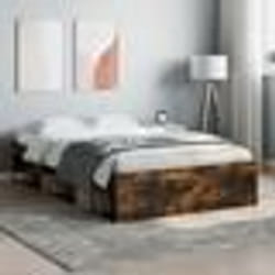 vidaXL Cadre de lit sans matelas chêne fumé 120x190 cm - 120 x 190 cm
