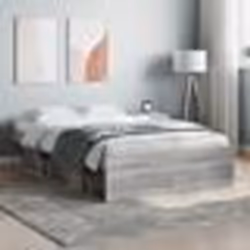 vidaXL Cadre de lit sans matelas sonoma gris 120x190 cm - 120 x 190 cm