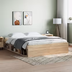 vidaXL Cadre de lit sans matelas chêne sonoma 140x190 cm - 140 x 190 cm