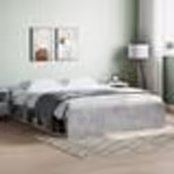 vidaXL Cadre de lit sans matelas gris béton 140x190 cm - 140 x 190 cm