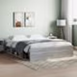 vidaXL Cadre de lit sans matelas sonoma gris 140x190 cm - 140 x 190 cm