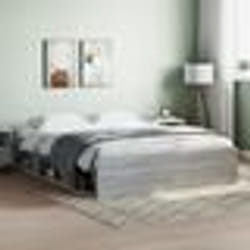 vidaXL Cadre de lit sans matelas sonoma gris 140x190 cm - 140 x 190 cm