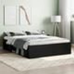 vidaXL Cadre de lit sans matelas noir 135x190 cm - 135 x 190 cm