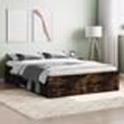 vidaXL Cadre de lit sans matelas chêne fumé 135x190 cm - 135 x 190 cm