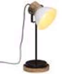 vidaXL Lampe de bureau 25 W blanc 17x17x50 cm E27