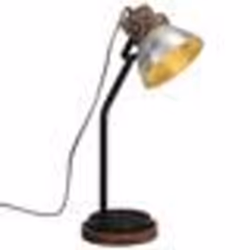 vidaXL Lampe de bureau 25 W argent vintage 18x18x60 cm E27