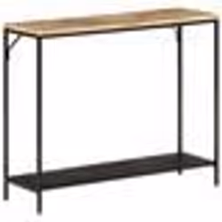 vidaXL Table console 90x30x75 cm bois de manguier massif brut et fer