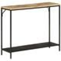 vidaXL Table console 90x30x75 cm bois de manguier massif brut et fer