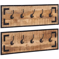 Ces porte-manteaux fins disposent chacun de 5 crochets et constitueront un supplément pratique ainsi que décoratif à votre in ...