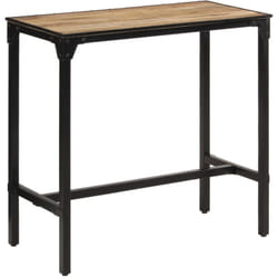 Table de bar 110x55x107 cm bois de manguier massif brut Vidaxl