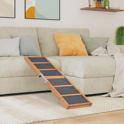 Vidaxl - Rampe pour chiens gris 120x30 cm bois de sapin solide