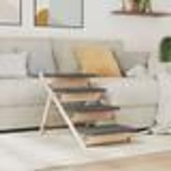 vidaXL Escalier pour chiens gris 105x47 cm bois de sapin solide