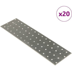 Vidaxl - Plaques perforées 20 pcs 2 mm 300x80 mm acier galvanisé