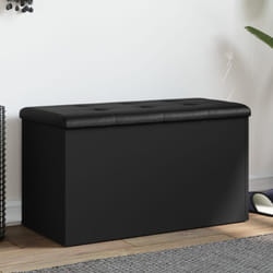 Vidaxl - Banc de rangement noir 82x42x45 cm bois d'ingénierie