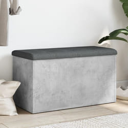Vidaxl - Banc de rangement gris béton 82x42x45 cm bois d'ingénierie