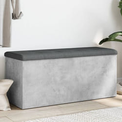 Vidaxl - Banc de rangement gris béton 102x42x45 cm bois d'ingénierie