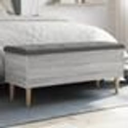 vidaXL Banc de rangement sonoma gris 102x42x46 cm bois d'ingénierie