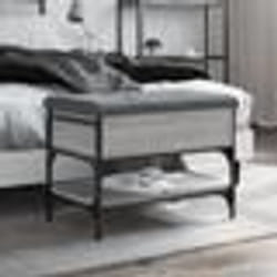 vidaXL Banc à chaussures sonoma gris 62x42x45 cm bois d'ingénierie