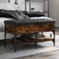 vidaXL Banc à chaussures chêne fumé 82x42x45 cm bois d'ingénierie