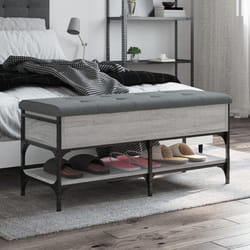 vidaXL Banc à chaussures sonoma gris 102x42x45 cm bois d'ingénierie