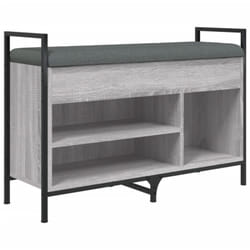Banc à chaussures sonoma gris 85,5x32x57,5 cm bois d'ingénierie Vidaxl