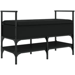 Banc à chaussures noir 85,5x42x57,5 cm bois d'ingénierie Vidaxl