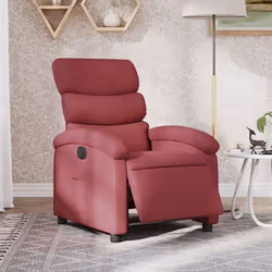 vidaXL Fauteuil inclinable électrique Rouge bordeaux Tissu