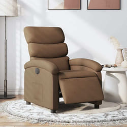 Vidaxl - Fauteuil inclinable électrique Marron Tissu