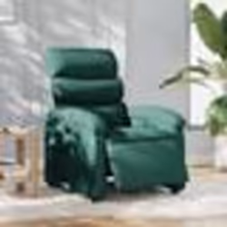vidaXL Fauteuil inclinable électrique Vert foncé Tissu