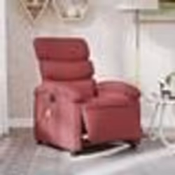 vidaXL Fauteuil de massage inclinable électrique Rouge bordeaux Tissu
