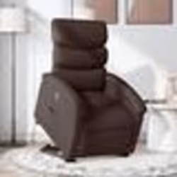 vidaXL Fauteuil inclinable marron foncé tissu
