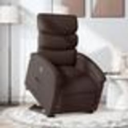 vidaXL Fauteuil inclinable marron foncé tissu