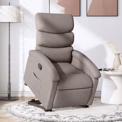 vidaXL Fauteuil inclinable taupe tissu