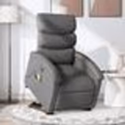 vidaXL Fauteuil de massage inclinable Gris foncé Tissu
