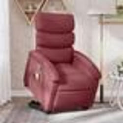 vidaXL Fauteuil inclinable de massage Rouge bordeaux Tissu