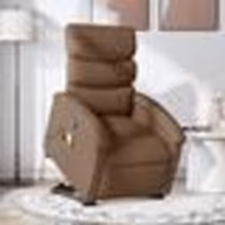 vidaXL Fauteuil de massage inclinable Marron Tissu
