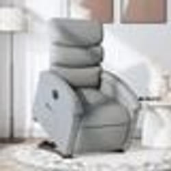 vidaXL Fauteuil inclinable électrique gris clair tissu