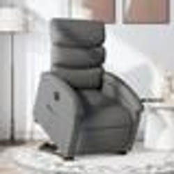 vidaXL Fauteuil inclinable électrique gris foncé tissu